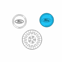 OEM 2011 Ford Crown Victoria Center Cap Diagram - 6W7Z-1130-AA