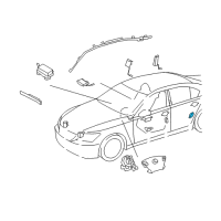 OEM 2010 Toyota Yaris Side Sensor Diagram - 89831-33020