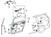 OEM Toyota Sienna Lock Assembly Diagram - 69370-08060