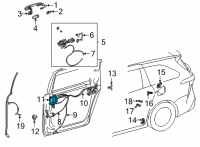 OEM 2022 Toyota Sienna Handle, Inside Diagram - 69070-08120-A0