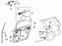OEM 2022 Toyota Sienna Lock Assembly Diagram - 69306-08010