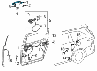 OEM 2021 Toyota Sienna Handle, Outside Diagram - 69230-08090-A0