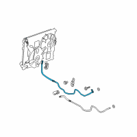 OEM Cadillac Transmission Fluid Cooler Lower Hose (W/Block) Diagram - 19331388