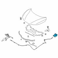 OEM Nissan Rogue Sport Handle Assy-Hood Lock Control Diagram - 65622-6FK0A