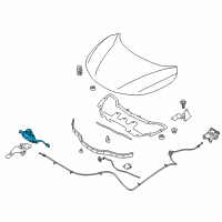 OEM 2019 Nissan Rogue Sport Lock Assembly-Hood Diagram - 65601-6MA0A