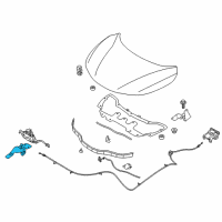 OEM 2019 Nissan Rogue Sport Hook Assy-Hood Safety Diagram - 65603-6MA0A