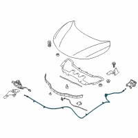 OEM 2019 Nissan Rogue Sport Cable Assembly-Hood Lock Control Diagram - 65620-DF30A