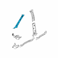 OEM 2003 Ford Escape Weatherstrip Pillar Trim Diagram - 1L8Z-7803598-AAA