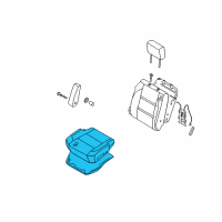 OEM 2005 Nissan Titan Cushion Assy-Front Seat Diagram - 87350-ZH101