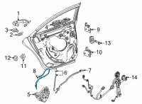 OEM Cadillac Lock Cable Diagram - 20939721