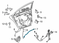 OEM 2020 Cadillac CT4 Lock Cable Diagram - 23422885