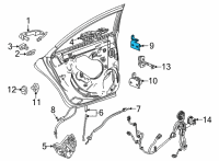 OEM Chevrolet Cruze Upper Hinge Diagram - 13501713