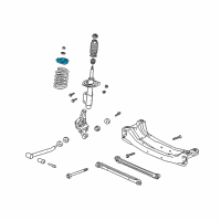 OEM 2003 Pontiac Grand Am Mount, Rear Suspension Strut Diagram - 22165911