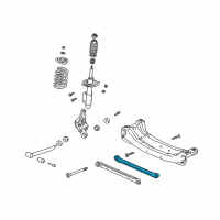 OEM 1999 Chevrolet Malibu Rod Asm-Rear Suspension Knuckle Rear Diagram - 22606764