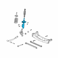 OEM 1998 Chevrolet Malibu Rear Suspension Strut Kit Diagram - 19179863