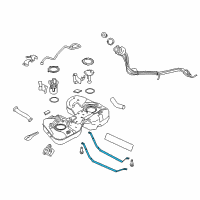 OEM 2009 Lincoln MKS Tank Strap Diagram - DA5Z-9054-A