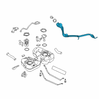 OEM 2016 Ford Police Interceptor Sedan Filler Pipe Diagram - DG1Z-9034-G