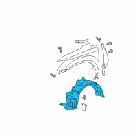 OEM Lexus RX400h Shield Sub-Assembly, Fender Diagram - 53806-48041