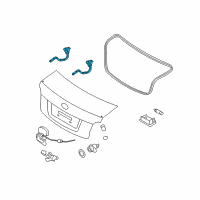 OEM 2009 Kia Rio Hinge Assembly-Trunk Lid Diagram - 792101G000