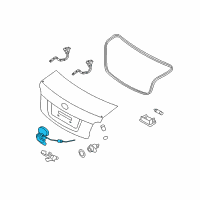 OEM 2009 Kia Rio Trunk Lid Latch Assembly Diagram - 812301G010