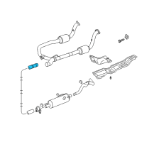 OEM 2005 Dodge Ram 1500 Exhaust Extension Pipe Diagram - 52110323AB