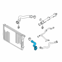OEM 2006 BMW Z4 Upper Radiator Coolant Hose Diagram - 11-53-7-836-598