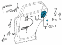 OEM Lexus NX350 LOCK ASSY, RR DOOR W Diagram - 69060-78030