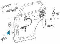 OEM 2022 Lexus NX250 Door Hinge Diagram - 6877033050