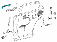 OEM Lexus NX350h HANDLE ASSY, FR DOOR Diagram - 69210-78070-J0