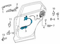 OEM 2022 Lexus NX250 HANDLE ASSY, FR DOOR Diagram - 69070-78041