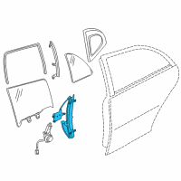 OEM 2004 Infiniti Q45 Rear Door Window Regulator Assembly, Right Diagram - 82720-AR000