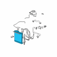 OEM 2006 Hummer H3 Radiator Assembly Diagram - 25964054