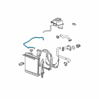 OEM 2010 Chevrolet Colorado Engine Coolant Recovery Tank Hose Diagram - 89018409