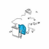 OEM 2010 Hummer H3T Shroud-Engine Coolant Fan Upper Diagram - 25862433