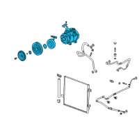 OEM 2005 GMC Canyon Compressor Assembly Diagram - 25891795