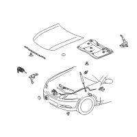 OEM 2008 Lexus GS460 Cable Assy, Hood Lock Control Diagram - 53630-30330