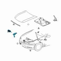 OEM 2010 Lexus GS460 Hook Assy, Hood Auxiliary Catch Diagram - 53550-30180