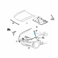 OEM Lexus GS460 Hood Support Assembly, Right Diagram - 53440-0W091