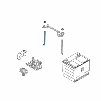 OEM 2004 Chevrolet Aveo Rod, Battery Hold Down Retainer Diagram - 96280188