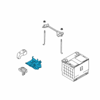OEM Pontiac Battery Tray Diagram - 96853967