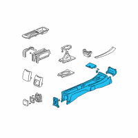 OEM 2002 Honda Civic Console Set, Center *NH167L* (GRAPHITE BLACK) Diagram - 83420-S5A-A01ZE