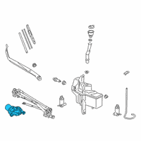 OEM 2020 Lexus UX200 Motor Assembly, FR WIPER Diagram - 85110-76070