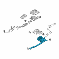 OEM 2007 Hyundai Entourage Main Muffler Assembly Diagram - 28720-4D100
