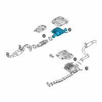 OEM Hyundai Entourage Center Muffler Assembly Diagram - 28650-4D101