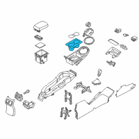 OEM 2014 Kia Sportage Front Console Cup Holder Assembly Diagram - 846253WBA0