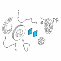 OEM BMW 740i xDrive Front Brake Pads Diagram - 34-11-6-888-458