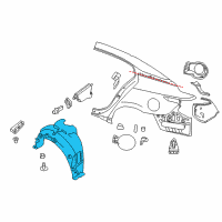 OEM 2016 Nissan Maxima Protector-Rear Wheel House RH Diagram - 76748-4RA0A