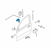 OEM 2009 Chevrolet Aveo Front Side Door Lock Actuator Assembly Diagram - 96236255