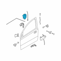 OEM 2005 Chevrolet Aveo Lock Assembly Diagram - 96272642