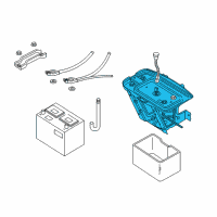 OEM 2002 Jeep Wrangler Tray-Battery Diagram - 55174728AB